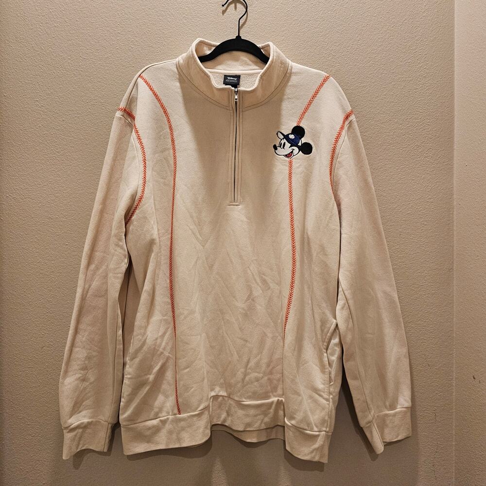 Disney New York City of Dreams 3/4 Zip Off White Pullover Size 2X